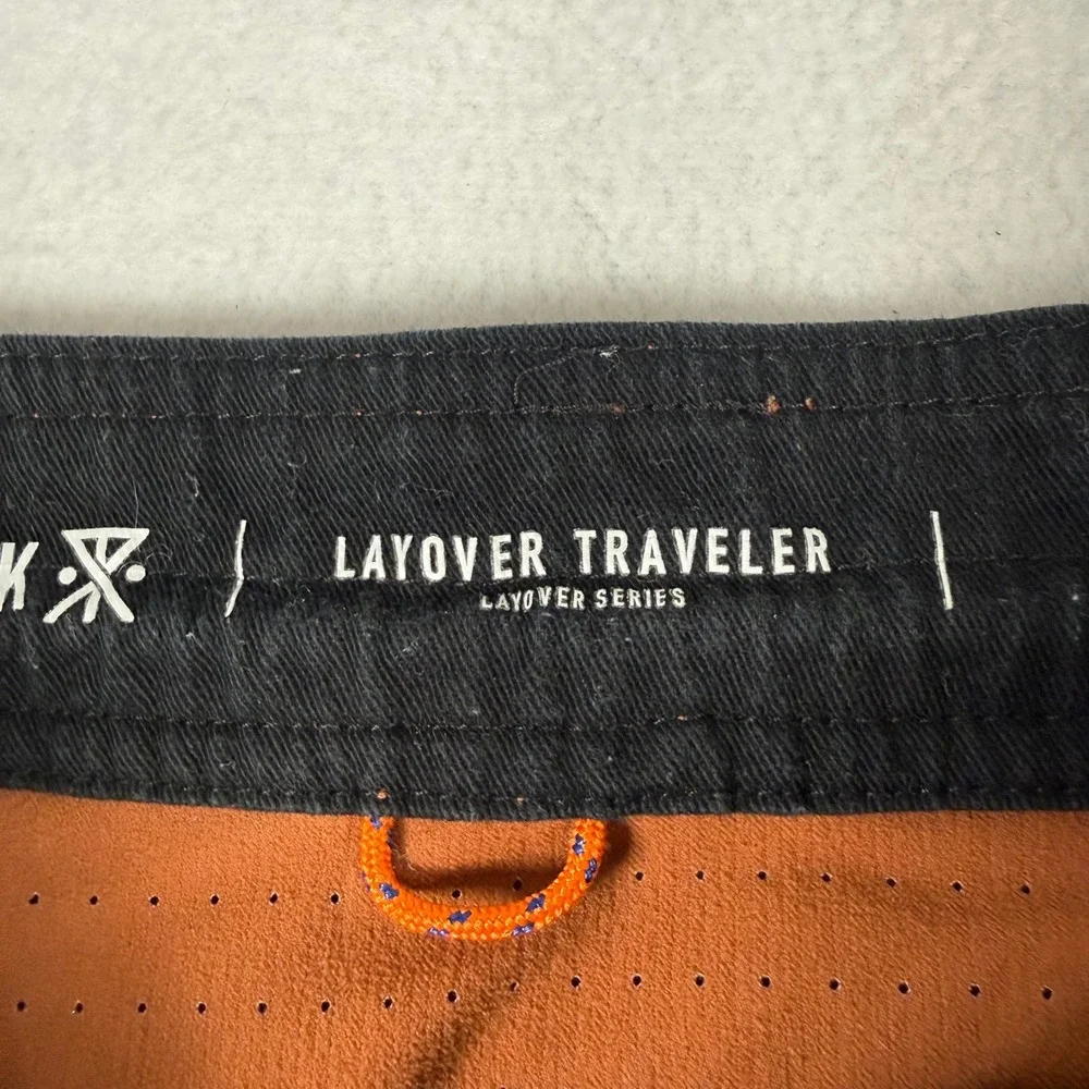 Roark Layover Traveler Shorts Mens 30 Rust Orange Cotton Gorpcore Utility Travel